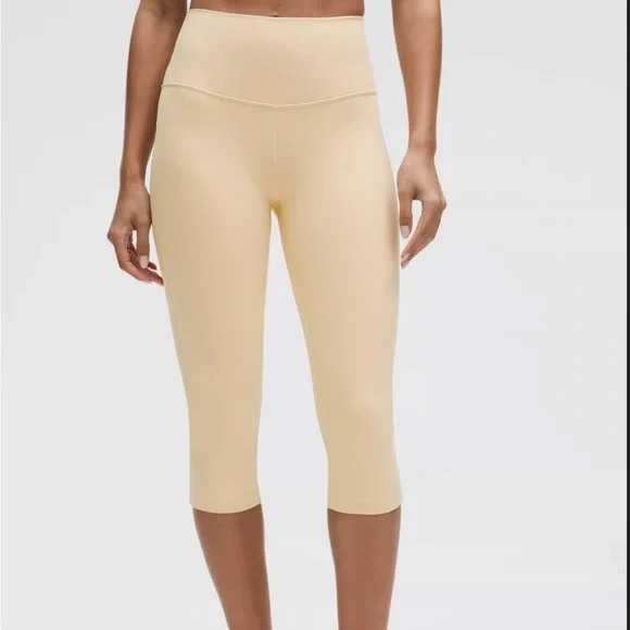 Lululemon Align High Rise Crop 17” Cream Leggings - Picture 4 of 4